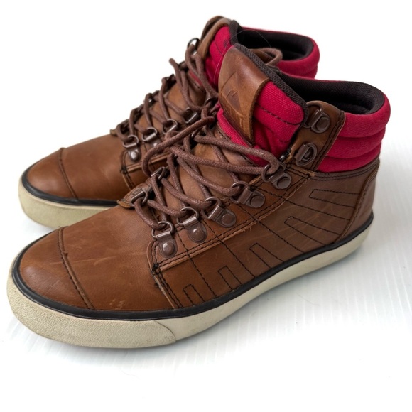 Ridgemont Brown and Red High-Top womens Sneakers size 5 - Picture 1 of 13